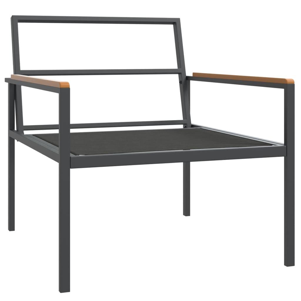 Salon de jardin avec coussins 3 pcs anthracite acier - XIOS