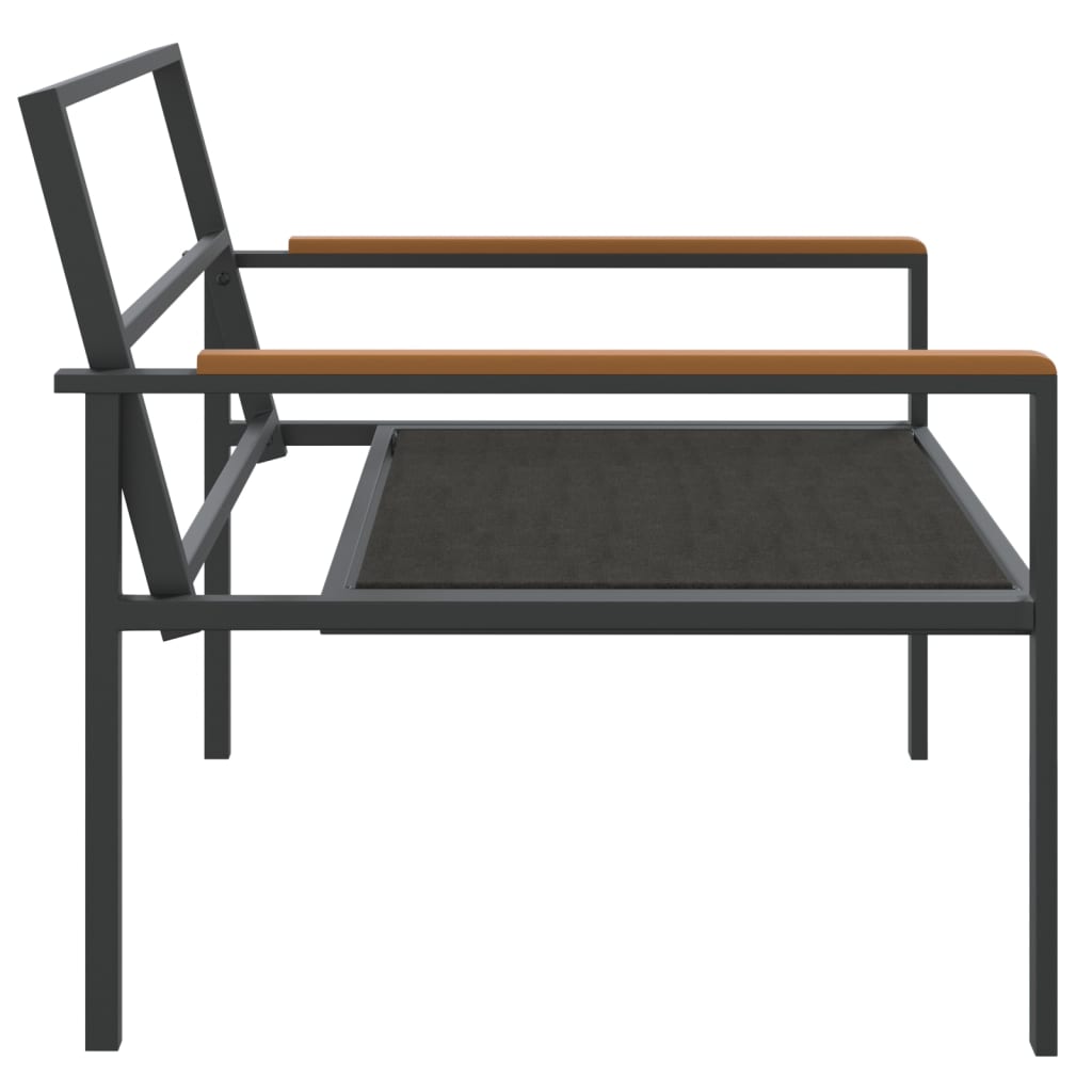 Salon de jardin avec coussins 3 pcs anthracite acier - XIOS