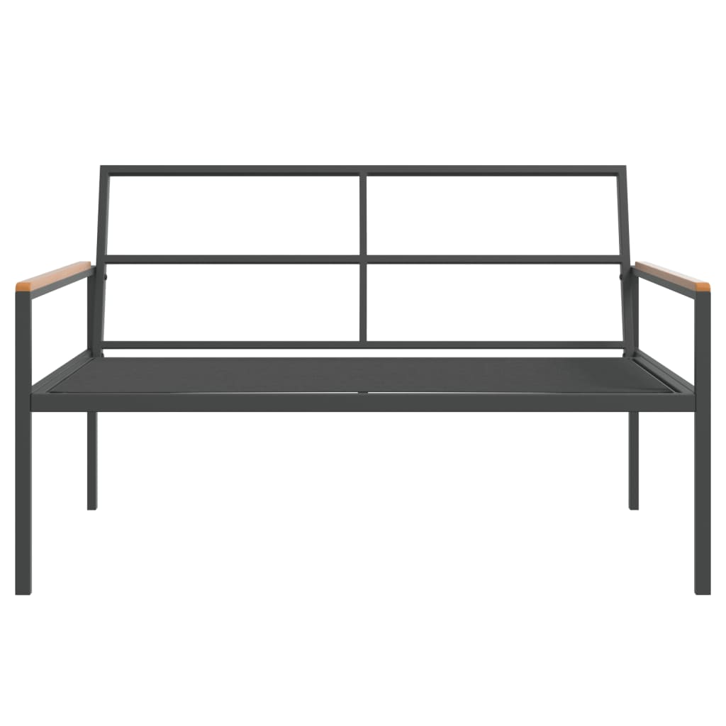 Salon de jardin avec coussins 3 pcs anthracite acier - XIOS