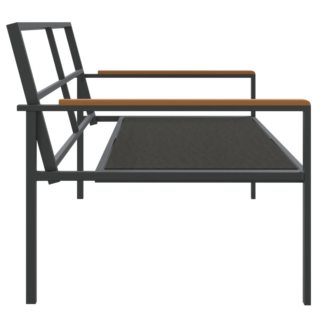 Salon de jardin avec coussins 3 pcs anthracite acier - XIOS