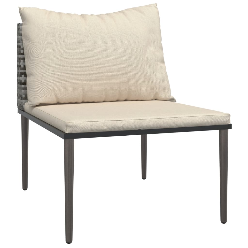 Salon de jardin 3 pcs avec coussins Gris Résine tressée - XIOS