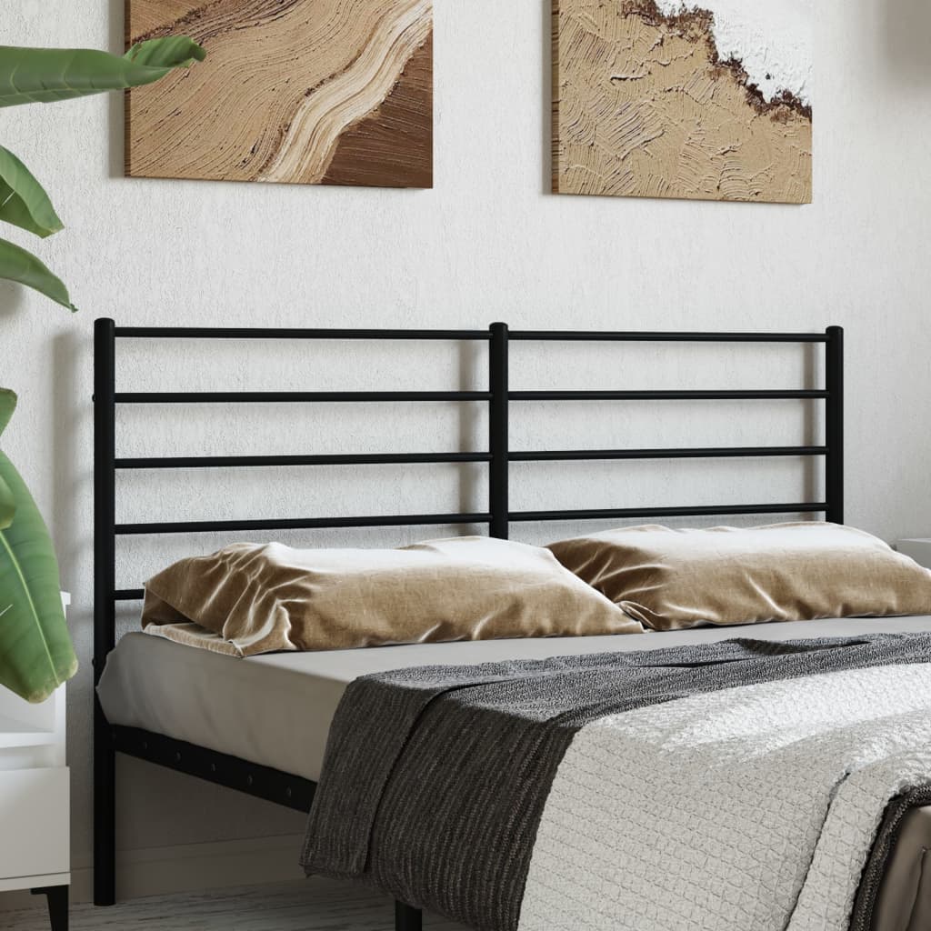 Tête de lit métal noir 150 cm Têtes et pieds de lit vidaXL   