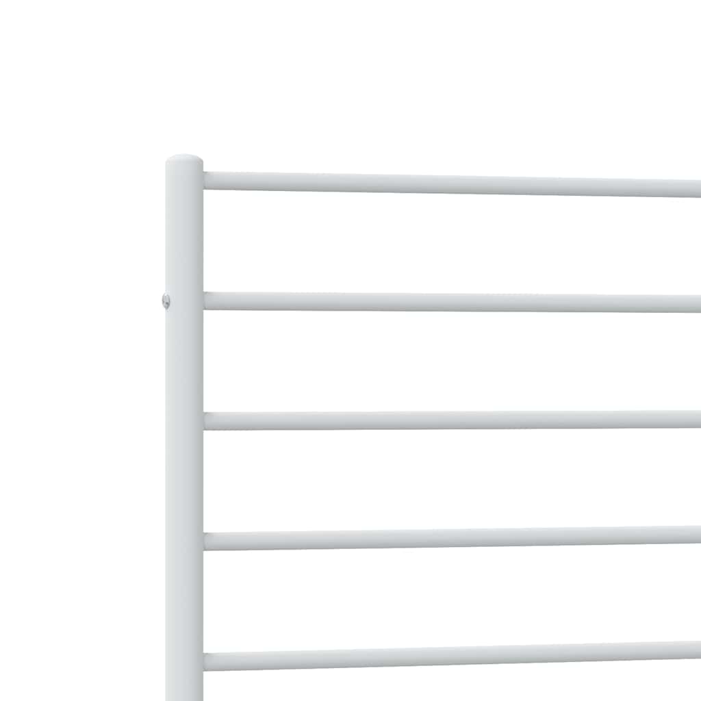 Cadre de lit métal sans matelas et tête de lit blanc 100x200 cm - XIOS