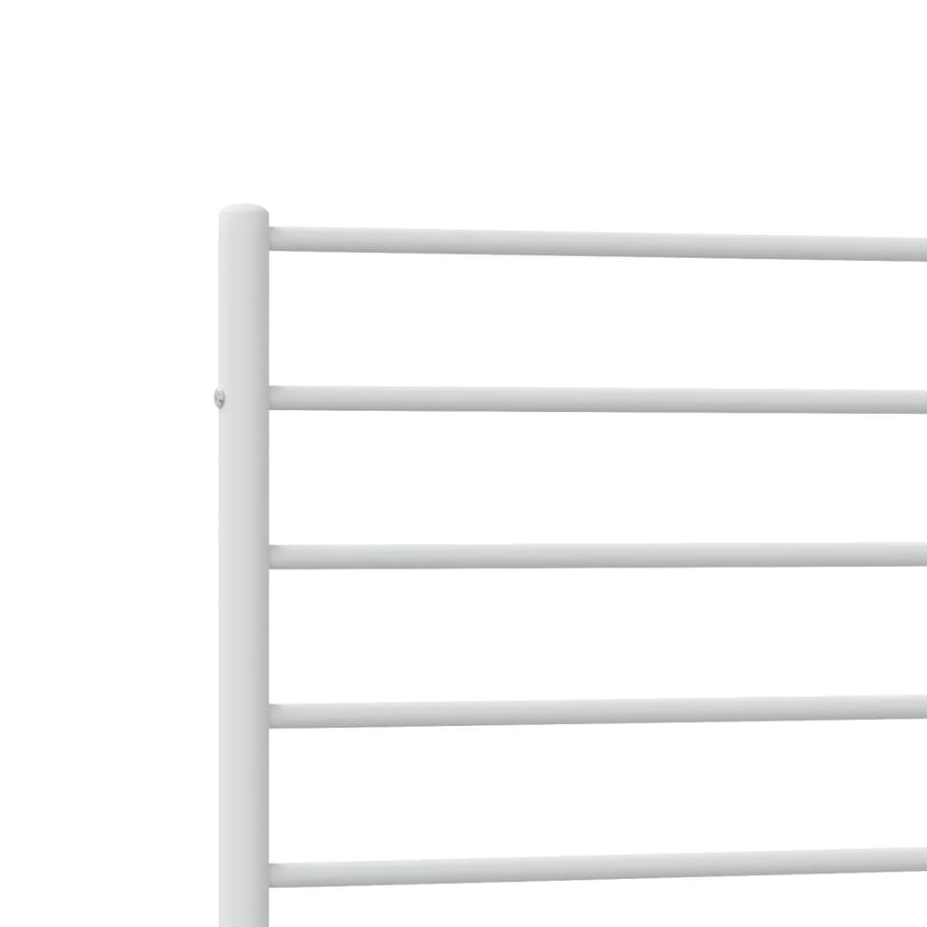 Cadre de lit métal sans matelas et pied de lit blanc 107x203 cm - XIOS