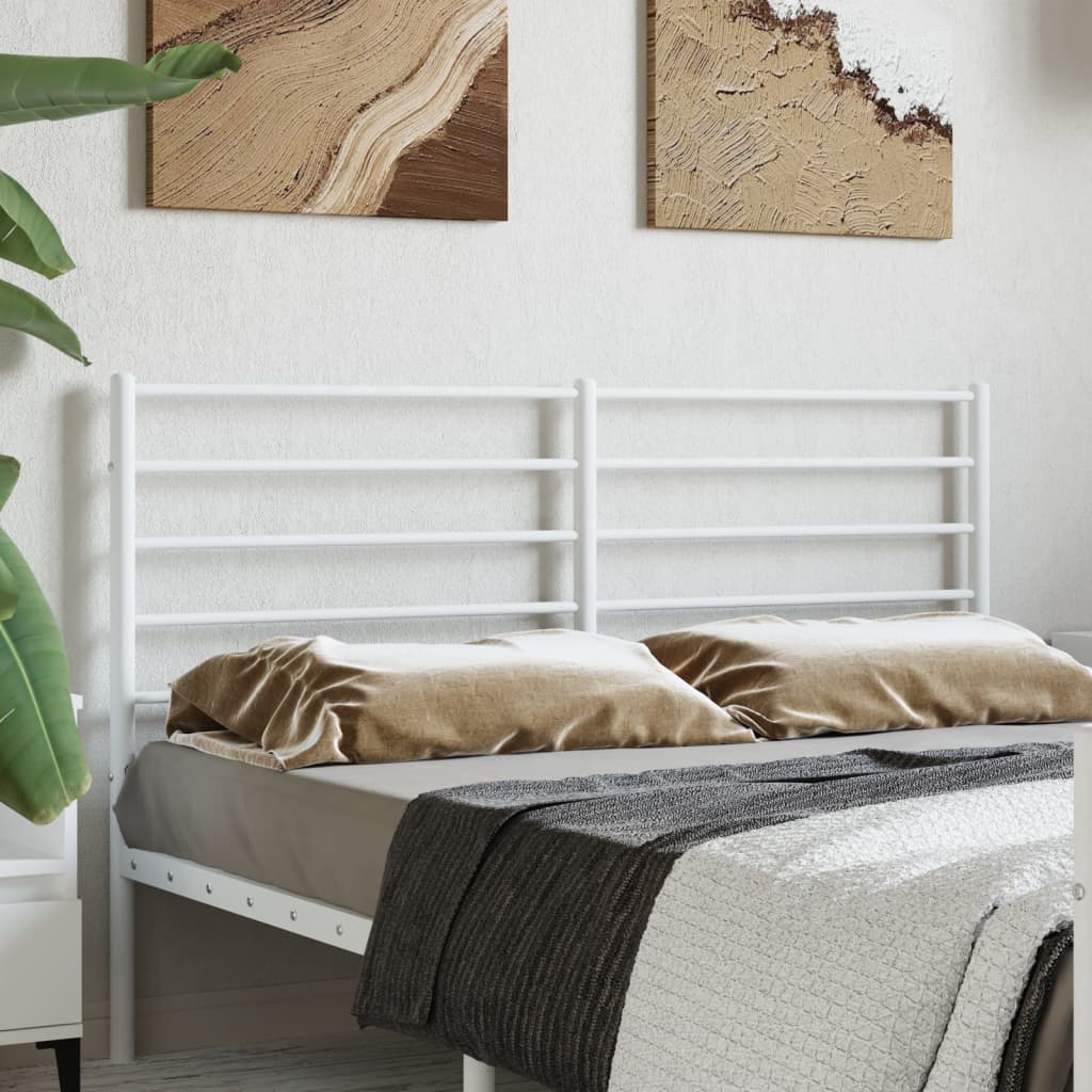 Tête de lit métal blanc 150 cm Têtes et pieds de lit vidaXL