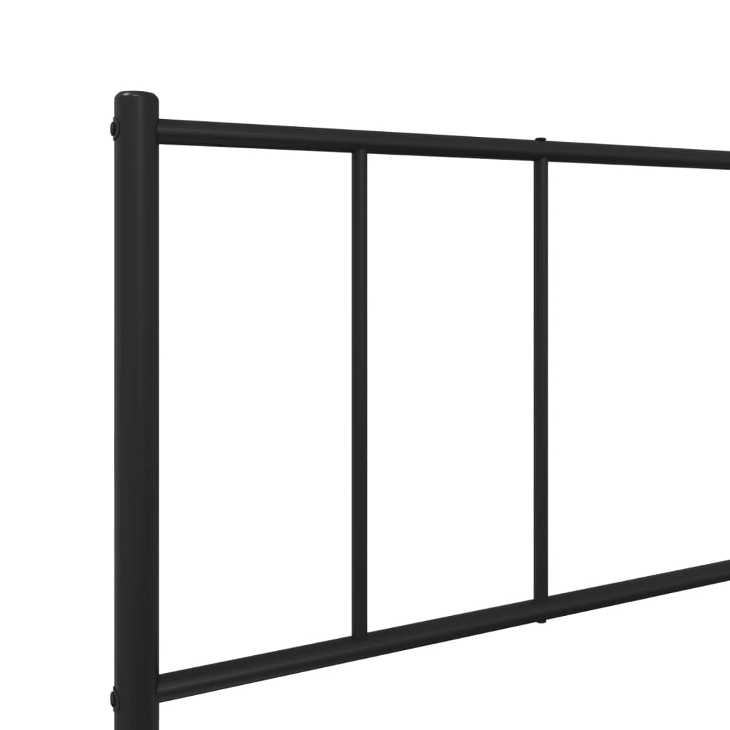 Cadre de lit métal sans matelas avec tête de lit noir 90x200 cm - XIOS