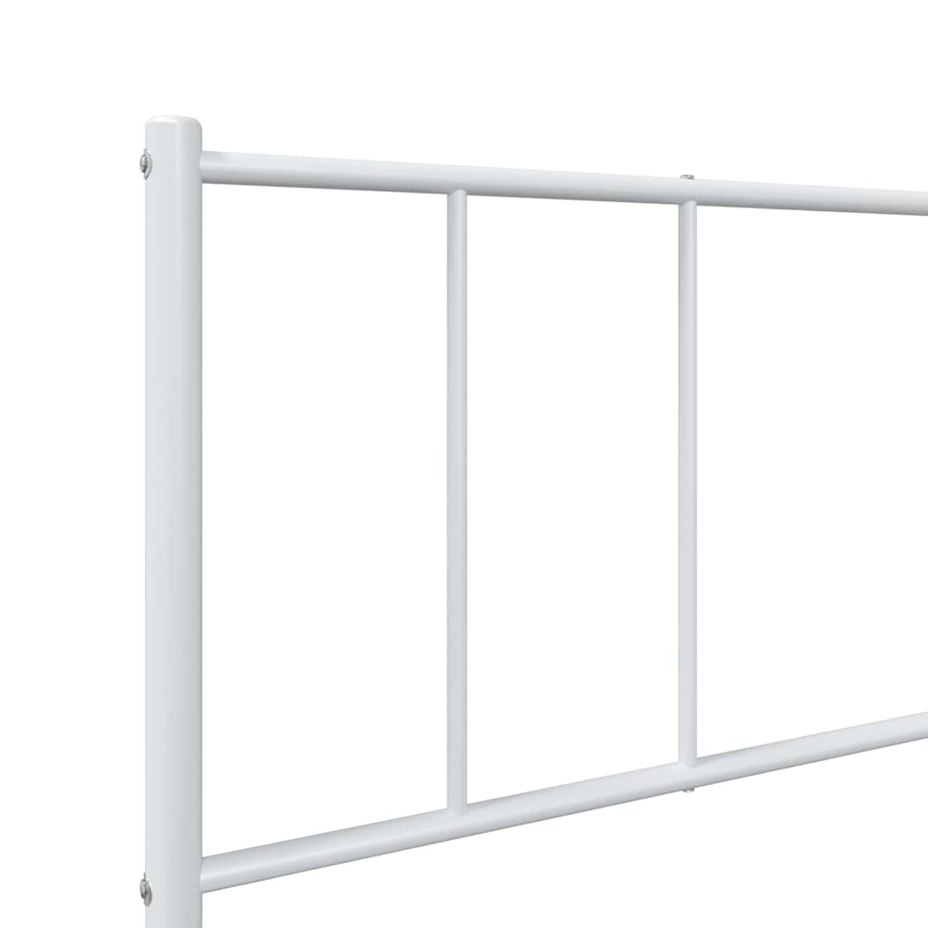 Cadre de lit métal sans matelas et tête de lit blanc 100x200 cm - XIOS