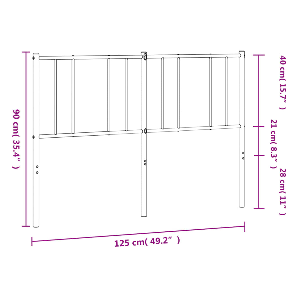 Tête de lit métal blanc 120 cm - XIOS