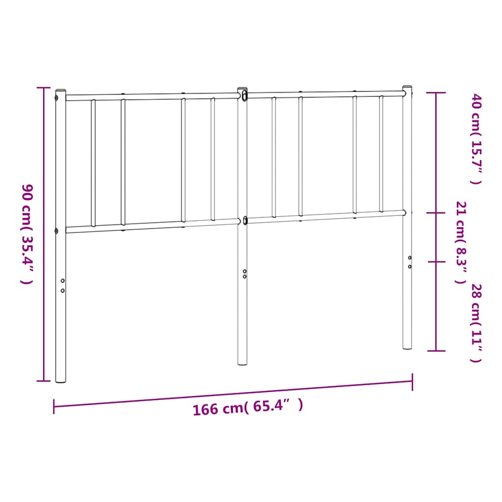 Tête de lit métal blanc 160 cm - XIOS