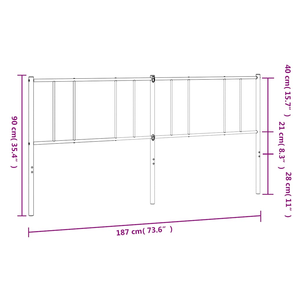 Tête de lit métal blanc 180 cm - XIOS