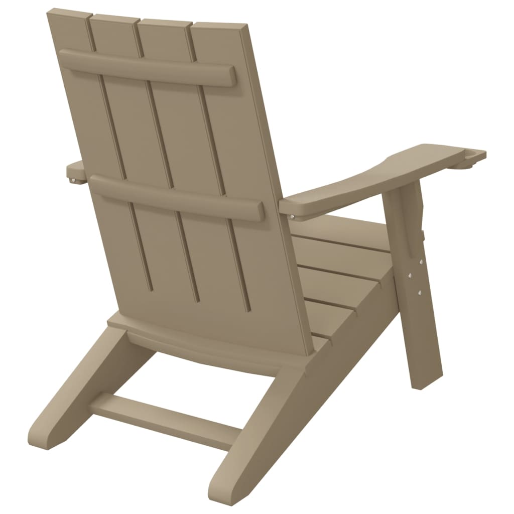 Chaise de jardin Adirondack marron clair 75x88,5x89,5 cm PP Chaises de jardin vidaXL