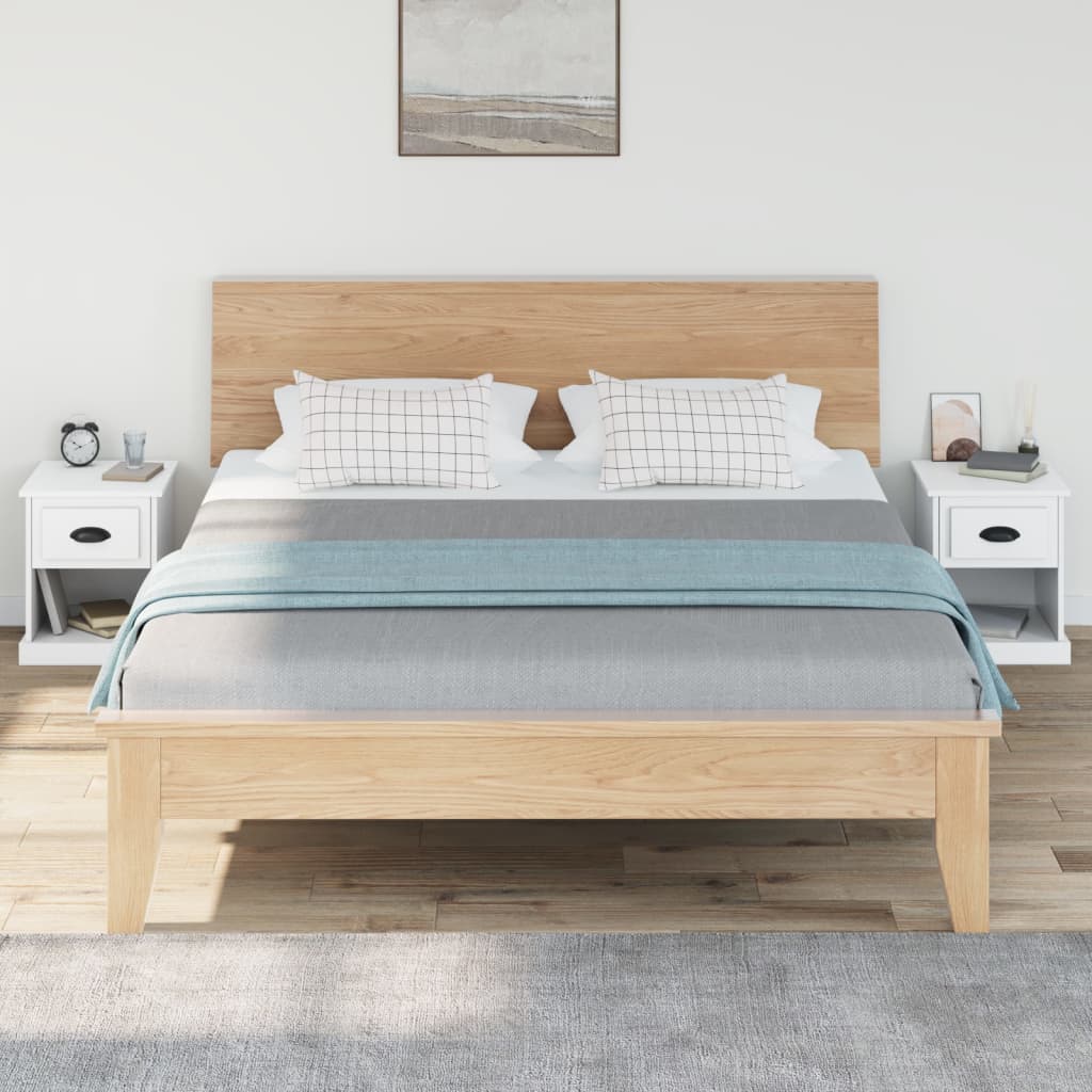 Tables de chevet 2 pcs blanc 39x39x47,5 cm bois d'ingénierie - XIOS