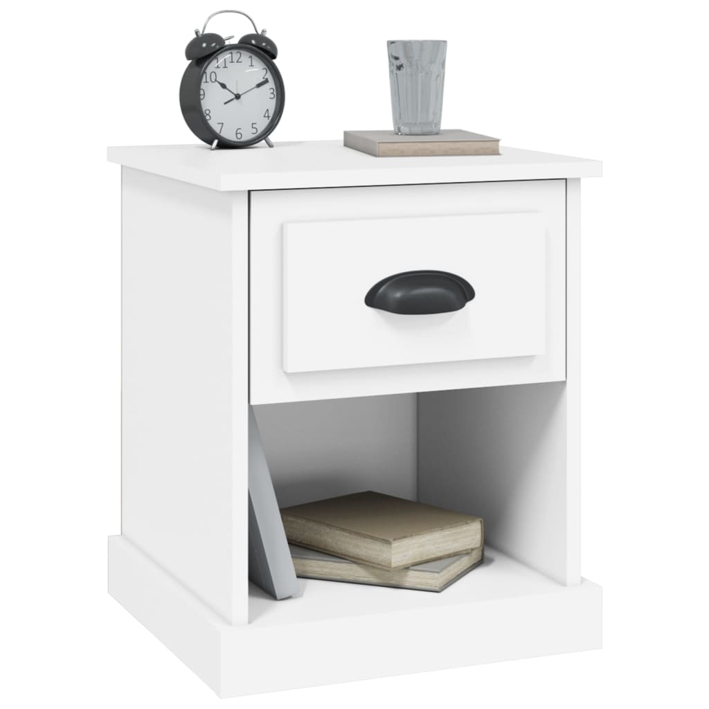 Tables de chevet 2 pcs blanc 39x39x47,5 cm bois d'ingénierie - XIOS