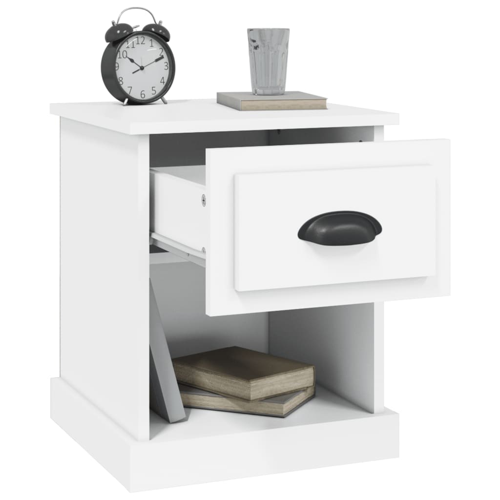Tables de chevet 2 pcs blanc 39x39x47,5 cm bois d'ingénierie - XIOS