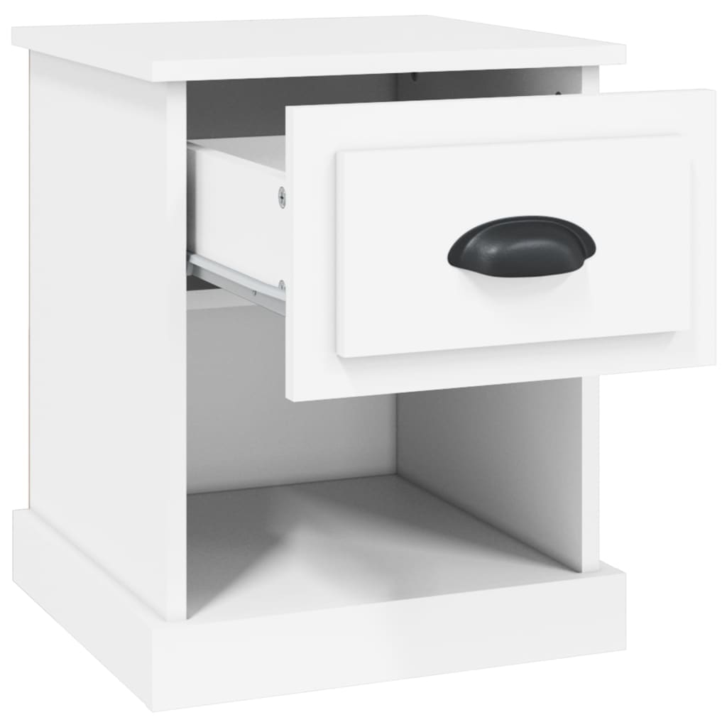 Tables de chevet 2 pcs blanc 39x39x47,5 cm bois d'ingénierie - XIOS