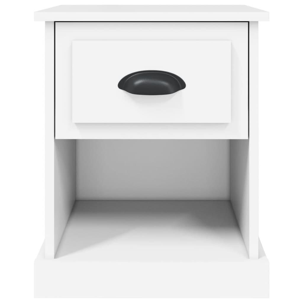 Tables de chevet 2 pcs blanc 39x39x47,5 cm bois d'ingénierie - XIOS