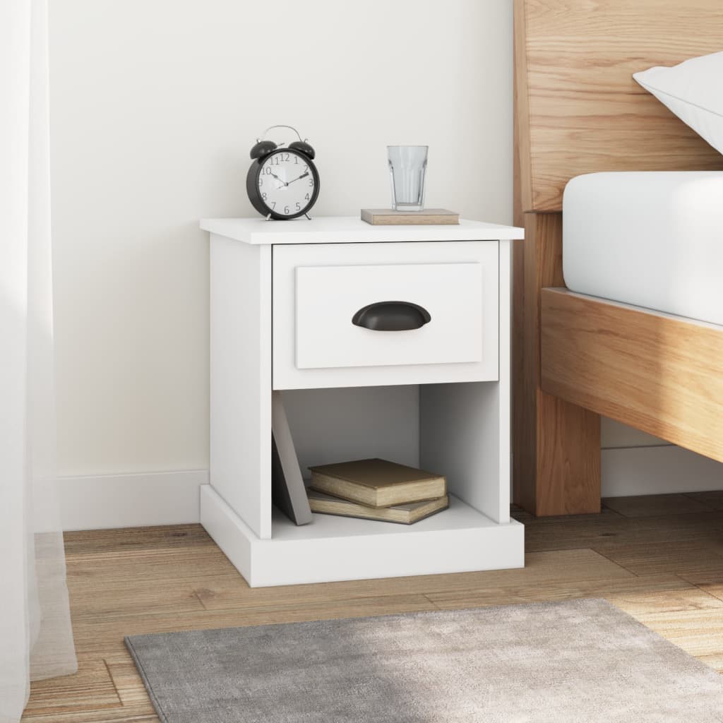 Tables de chevet 2 pcs blanc 39x39x47,5 cm bois d'ingénierie - XIOS
