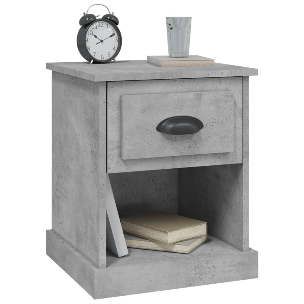 Tables de chevet 2 pcs gris béton 39x39x47,5 cm bois ingénierie - XIOS