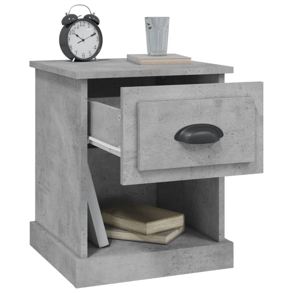 Tables de chevet 2 pcs gris béton 39x39x47,5 cm bois ingénierie - XIOS