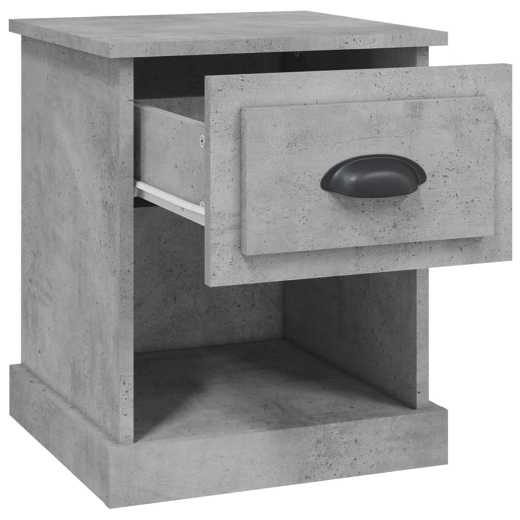 Tables de chevet 2 pcs gris béton 39x39x47,5 cm bois ingénierie - XIOS