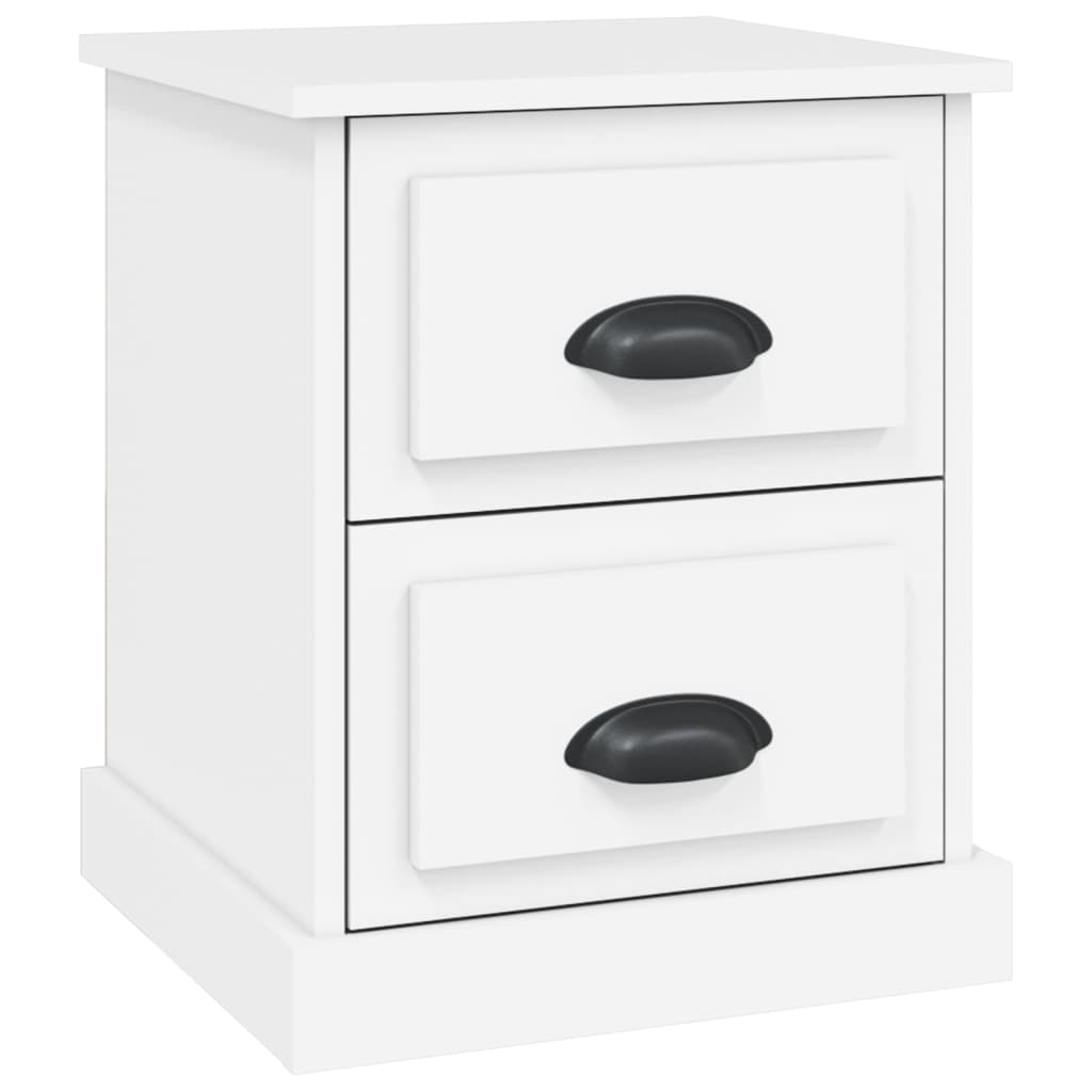 Table de chevet blanc 39x39x47,5 cm bois d’ingénierie - XIOS