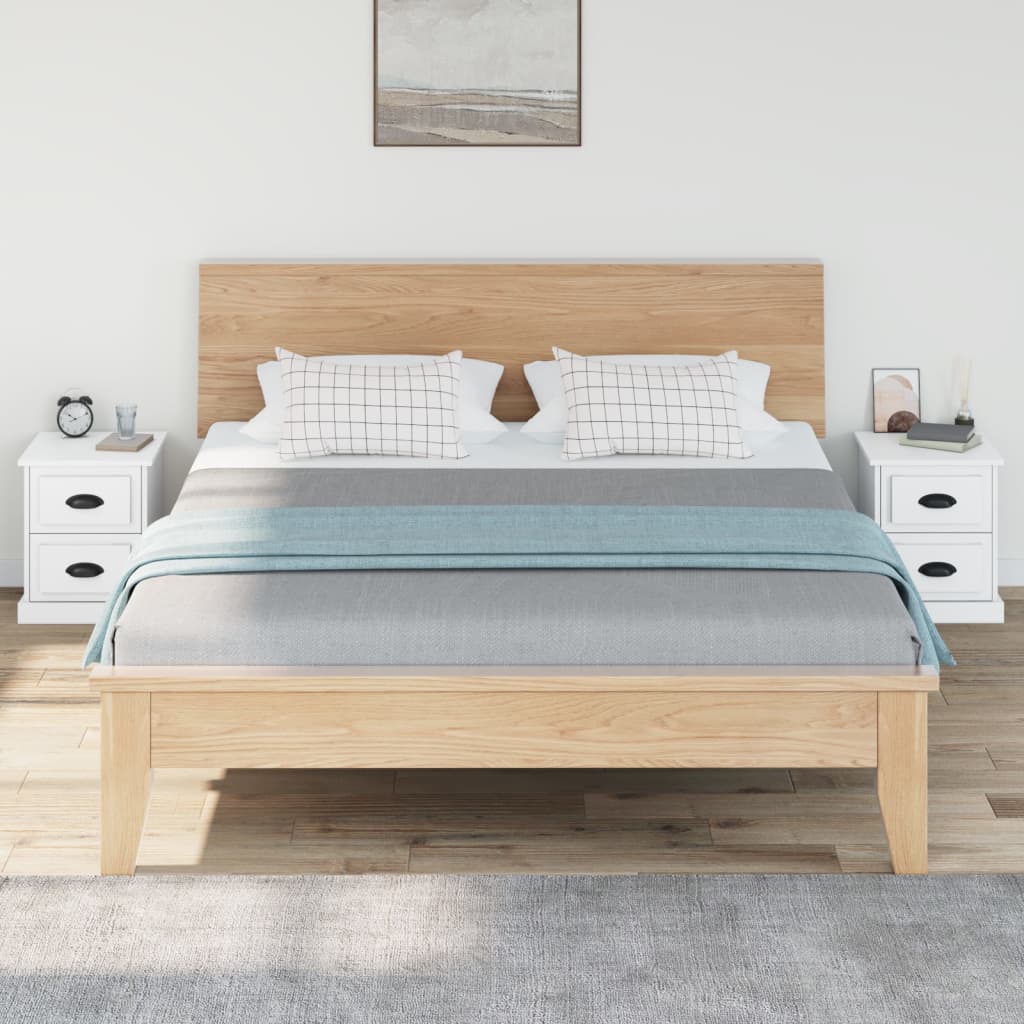 Tables de chevet 2 pcs blanc 39x39x47,5 cm bois d'ingénierie - XIOS