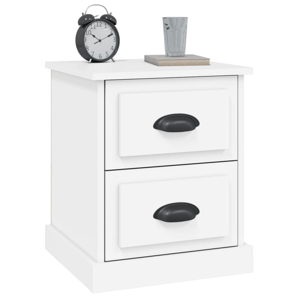 Tables de chevet 2 pcs blanc 39x39x47,5 cm bois d'ingénierie - XIOS