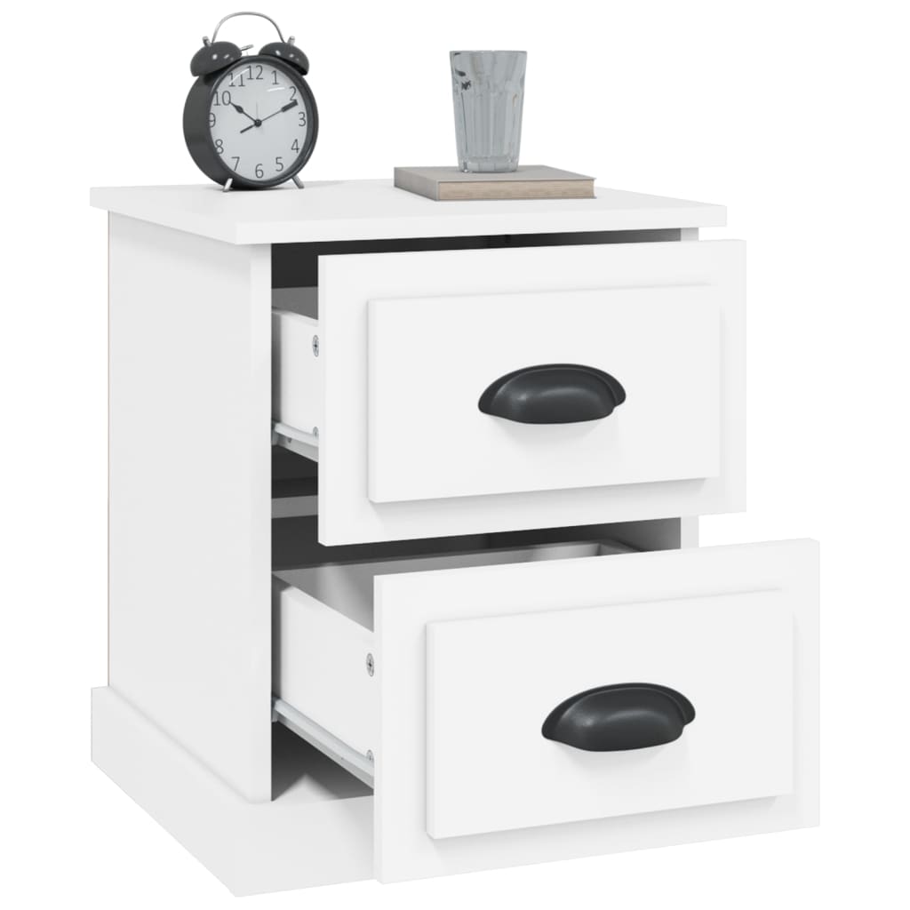 Tables de chevet 2 pcs blanc 39x39x47,5 cm bois d'ingénierie - XIOS