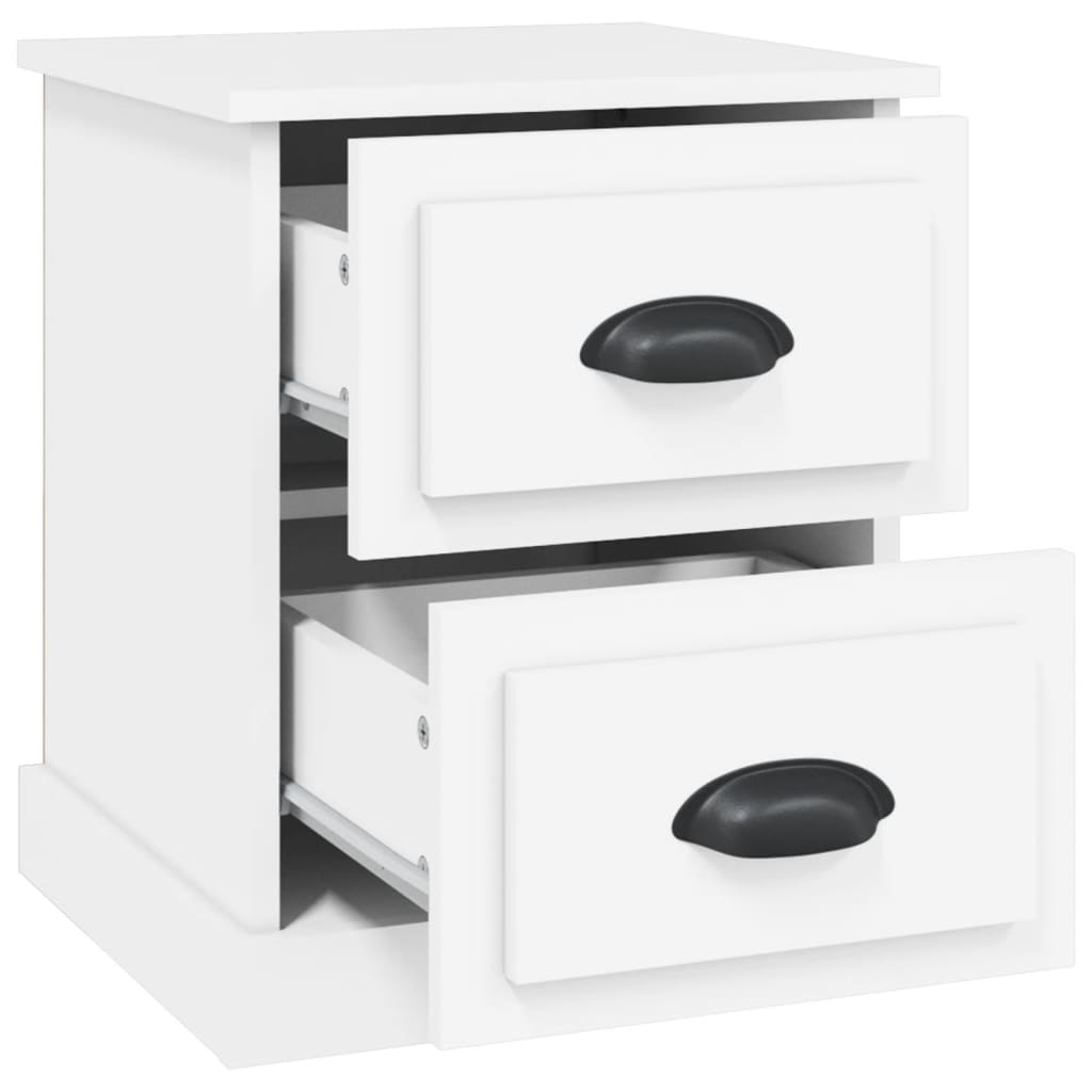 Tables de chevet 2 pcs blanc 39x39x47,5 cm bois d'ingénierie - XIOS
