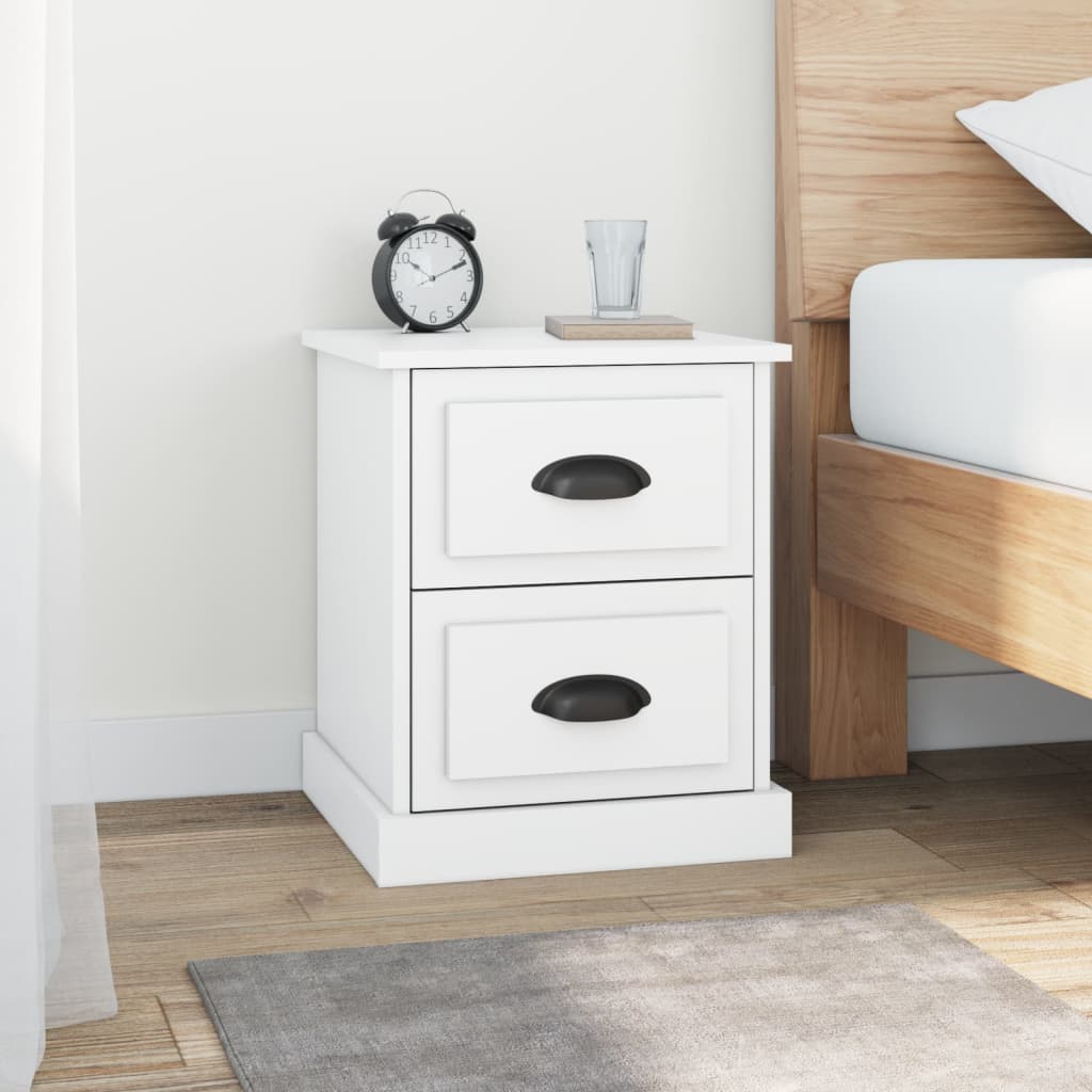 Tables de chevet 2 pcs blanc 39x39x47,5 cm bois d'ingénierie - XIOS