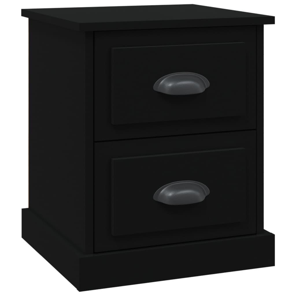 Table de chevet noir 39x39x47,5 cm bois d’ingénierie - XIOS