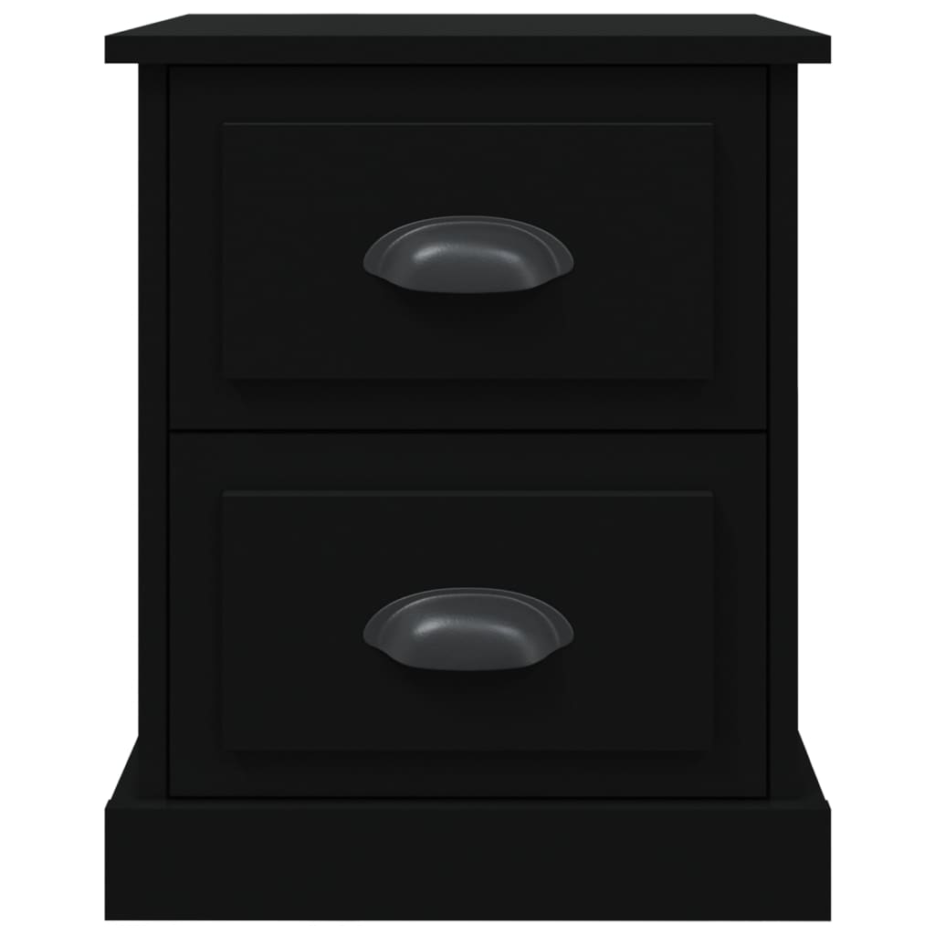 Tables de chevet 2 pcs noir 39x39x47,5 cm bois d'ingénierie - XIOS