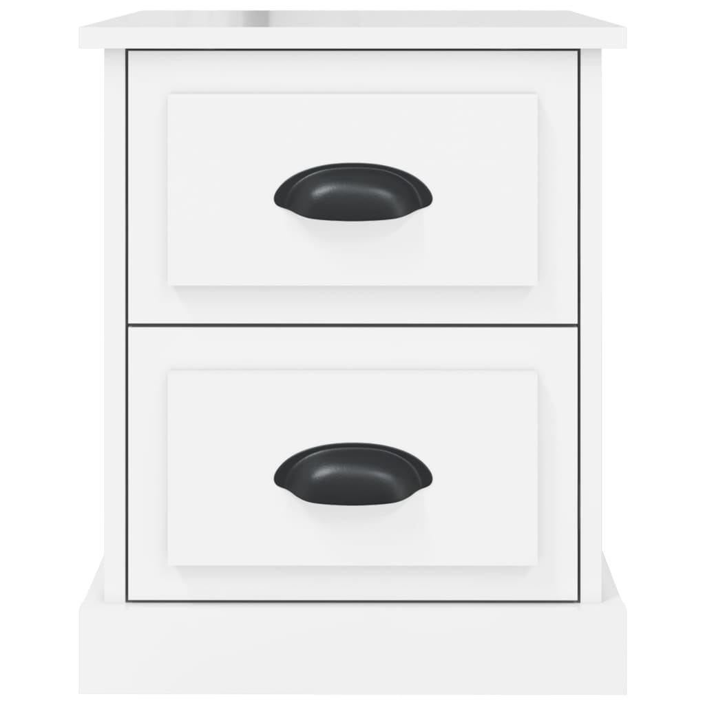 Tables de chevet 2 pcs blanc brillant 39x39x47,5 cm - XIOS