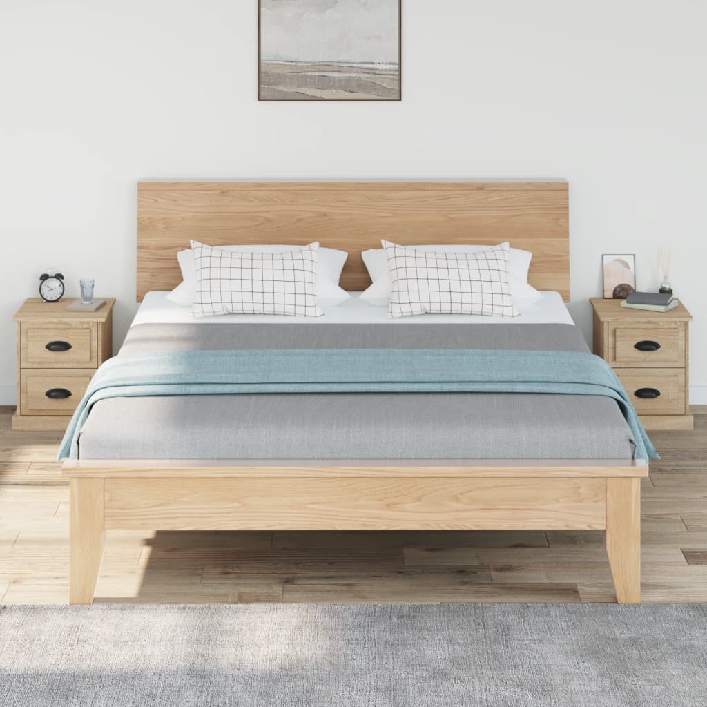 Tables de chevet 2pcs chêne sonoma 39x39x47,5cm bois ingénierie - XIOS