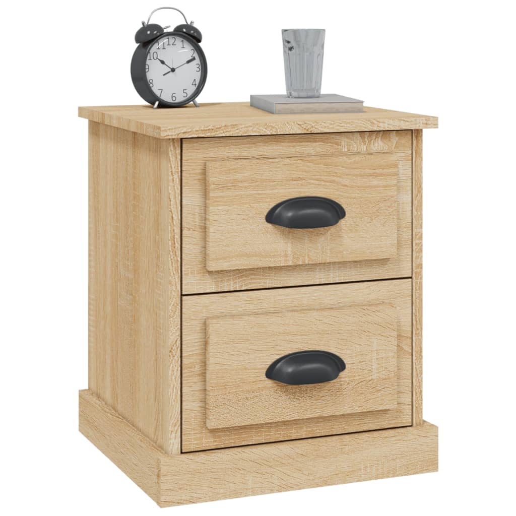 Tables de chevet 2pcs chêne sonoma 39x39x47,5cm bois ingénierie - XIOS