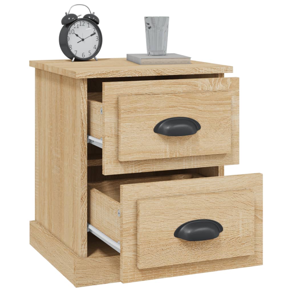 Tables de chevet 2pcs chêne sonoma 39x39x47,5cm bois ingénierie - XIOS