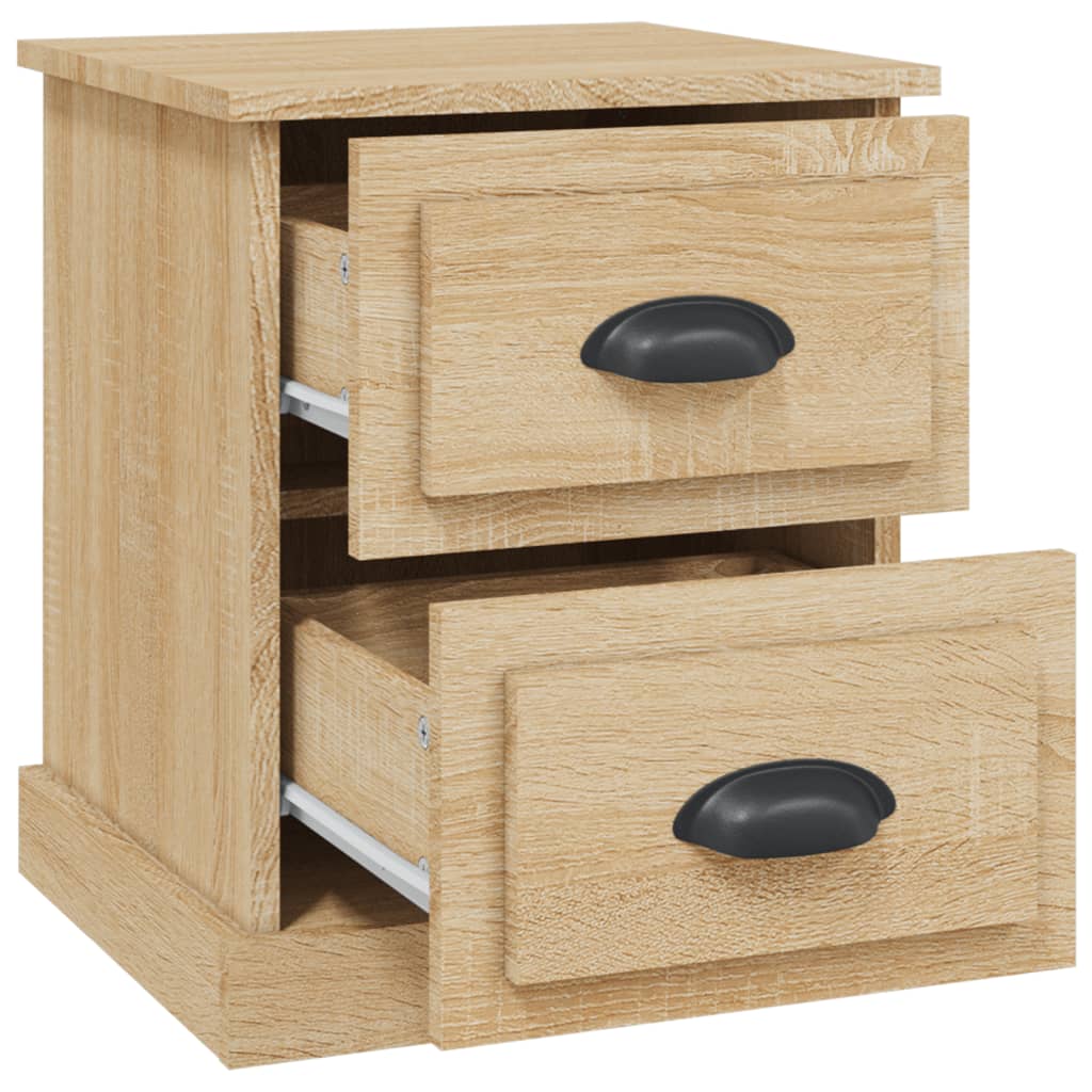 Tables de chevet 2pcs chêne sonoma 39x39x47,5cm bois ingénierie - XIOS