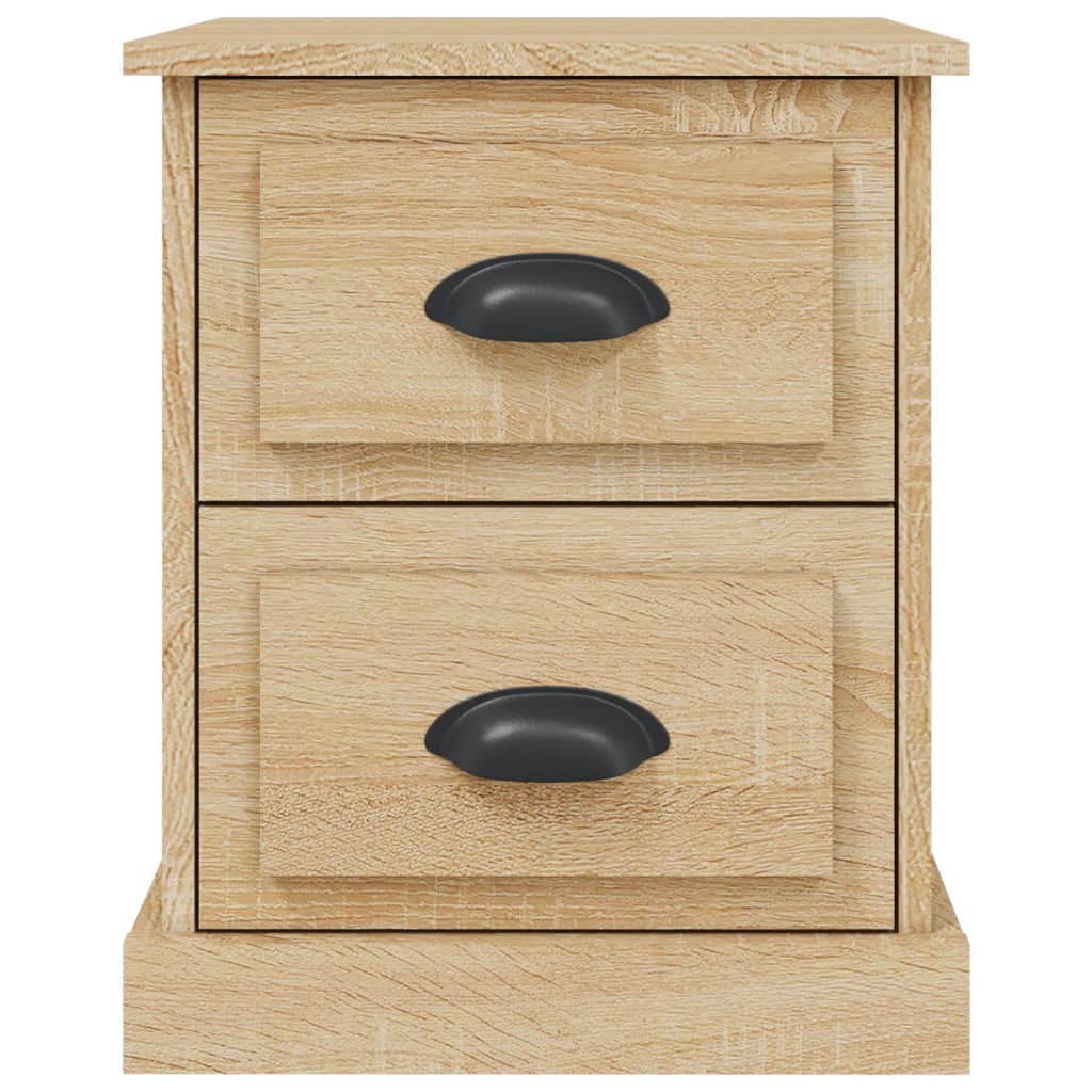 Tables de chevet 2pcs chêne sonoma 39x39x47,5cm bois ingénierie - XIOS