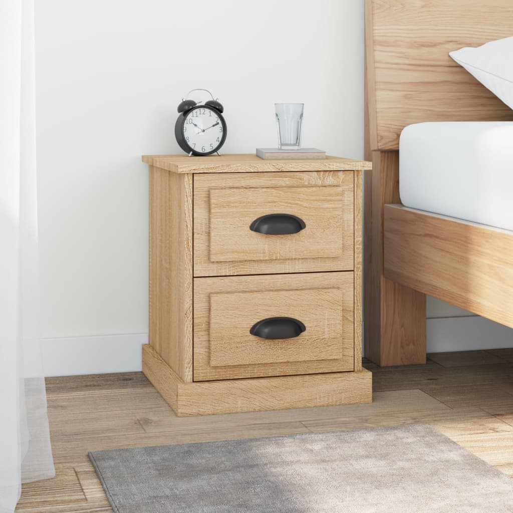 Tables de chevet 2pcs chêne sonoma 39x39x47,5cm bois ingénierie - XIOS