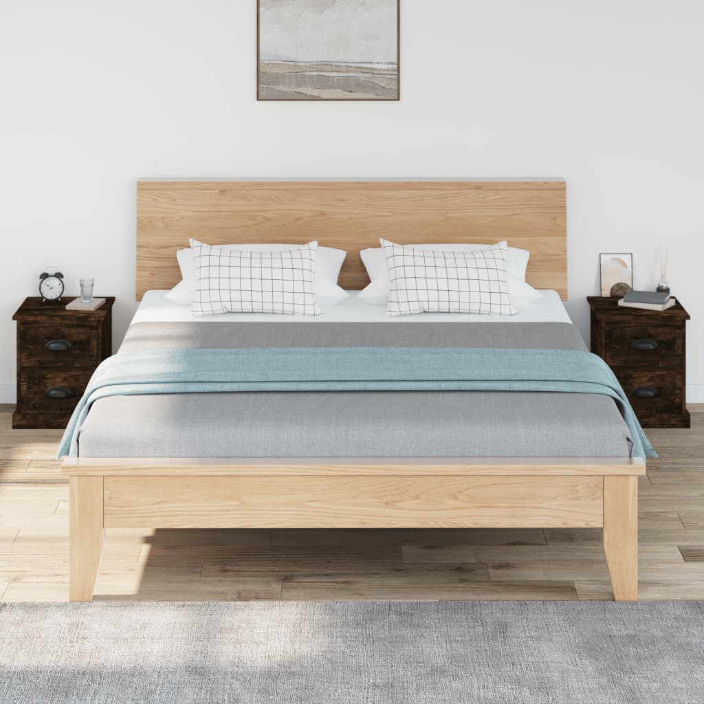 Tables de chevet 2 pcs chêne fumé 39x39x47,5 cm bois ingénierie - XIOS