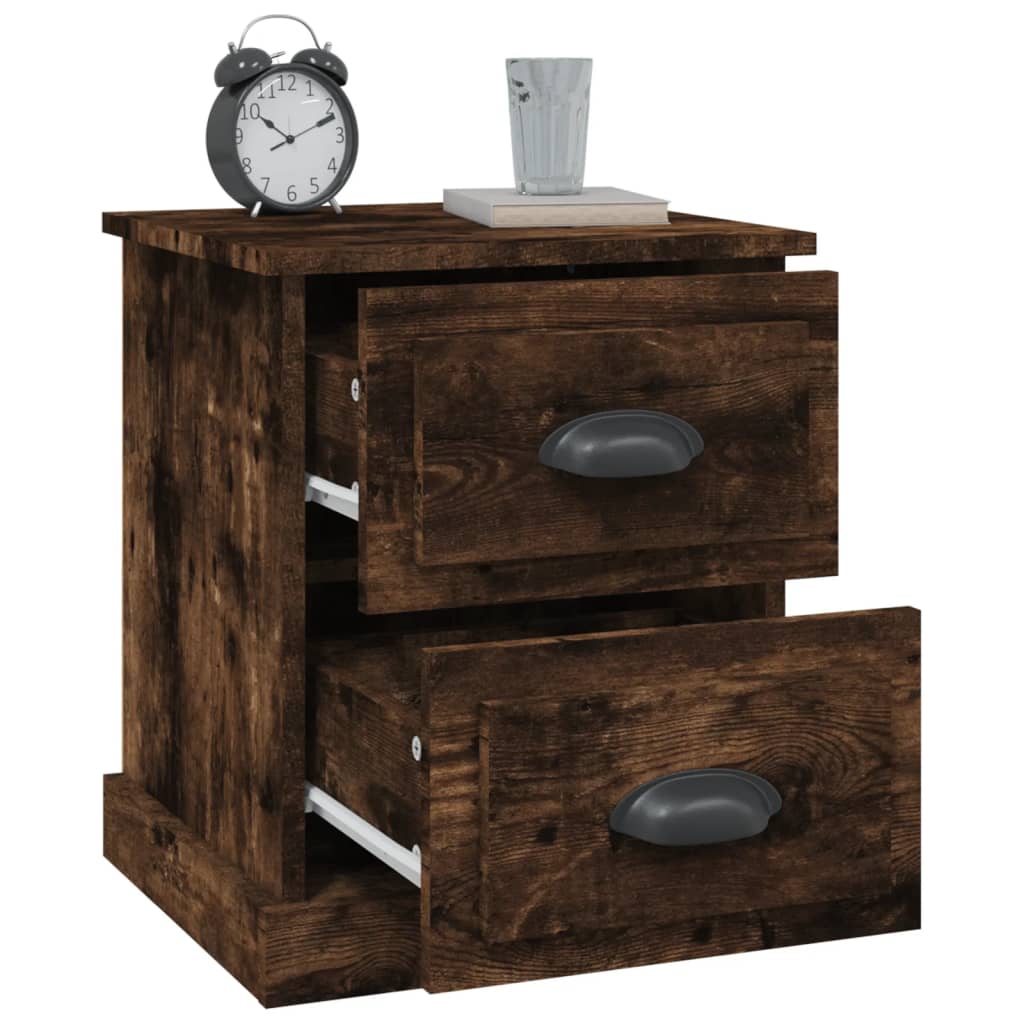 Tables de chevet 2 pcs chêne fumé 39x39x47,5 cm bois ingénierie - XIOS