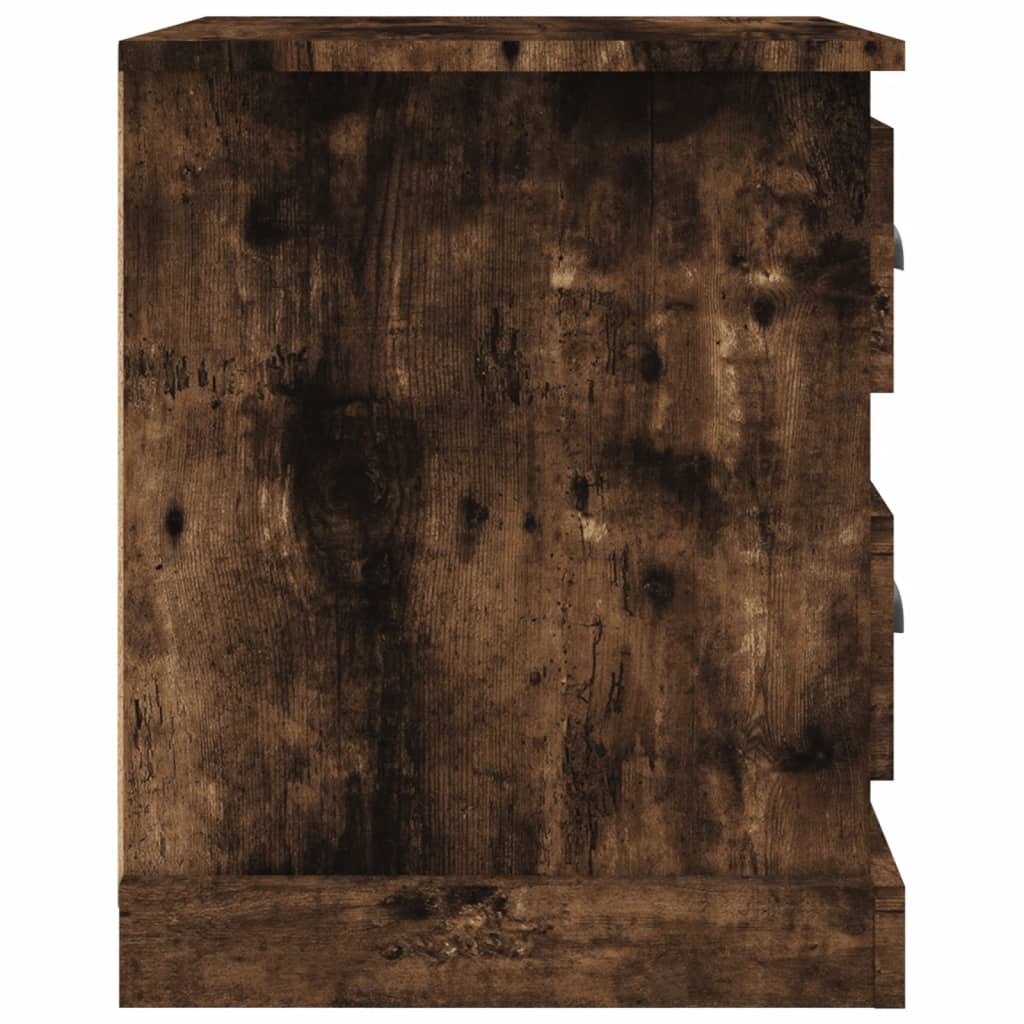 Tables de chevet 2 pcs chêne fumé 39x39x47,5 cm bois ingénierie - XIOS