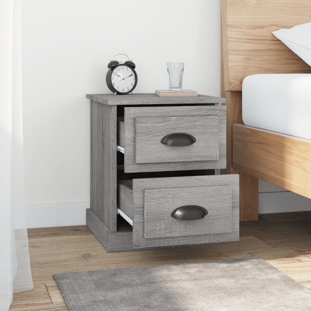 Tables de chevet 2 pcs sonoma gris 39x39x47,5cm bois ingénierie - XIOS