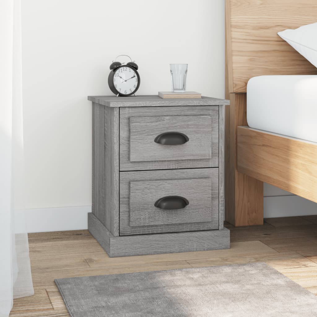 Tables de chevet 2 pcs sonoma gris 39x39x47,5cm bois ingénierie - XIOS