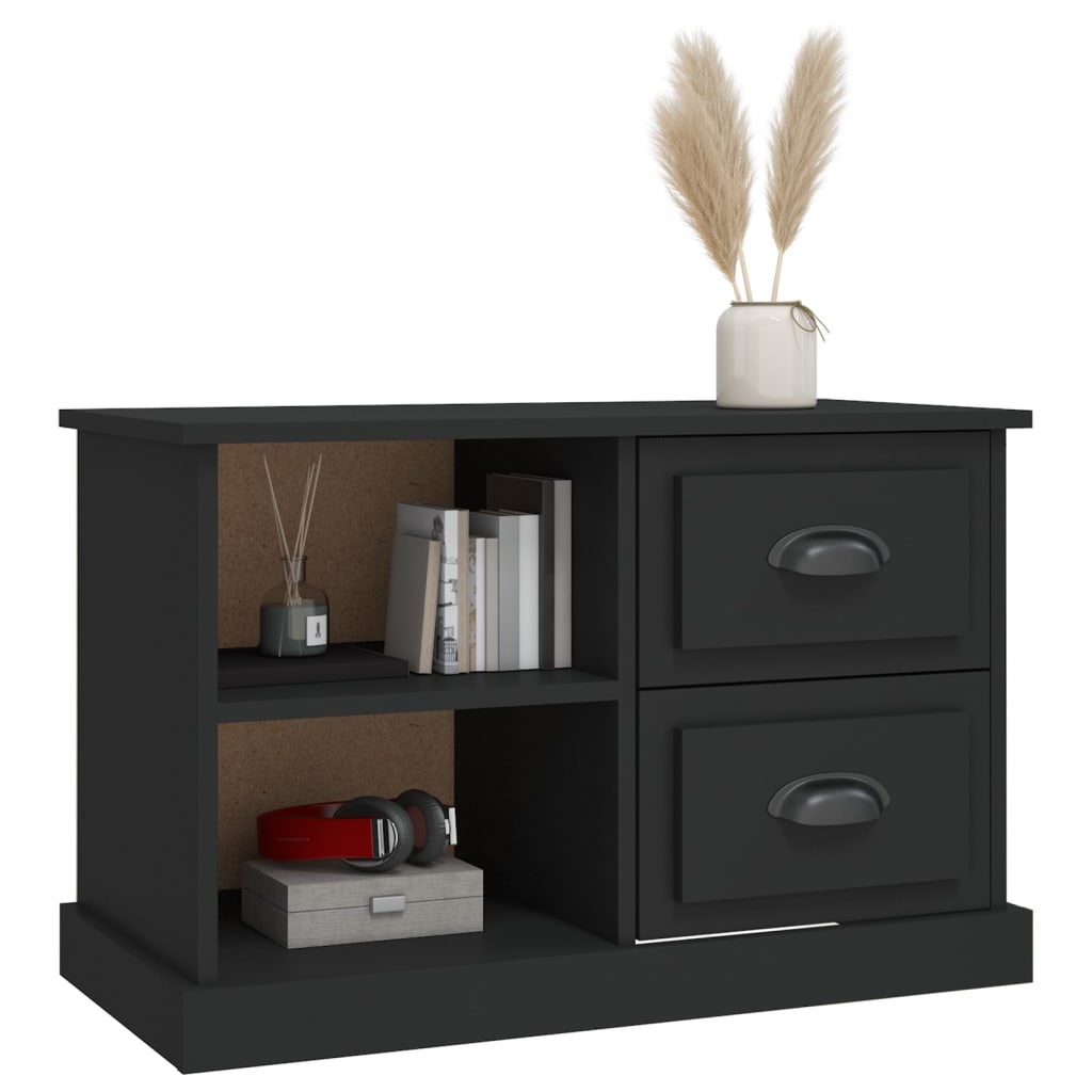 Meuble TV noir 73x35,5x47,5 cm bois d'ingénierie Meubles TV vidaXL   