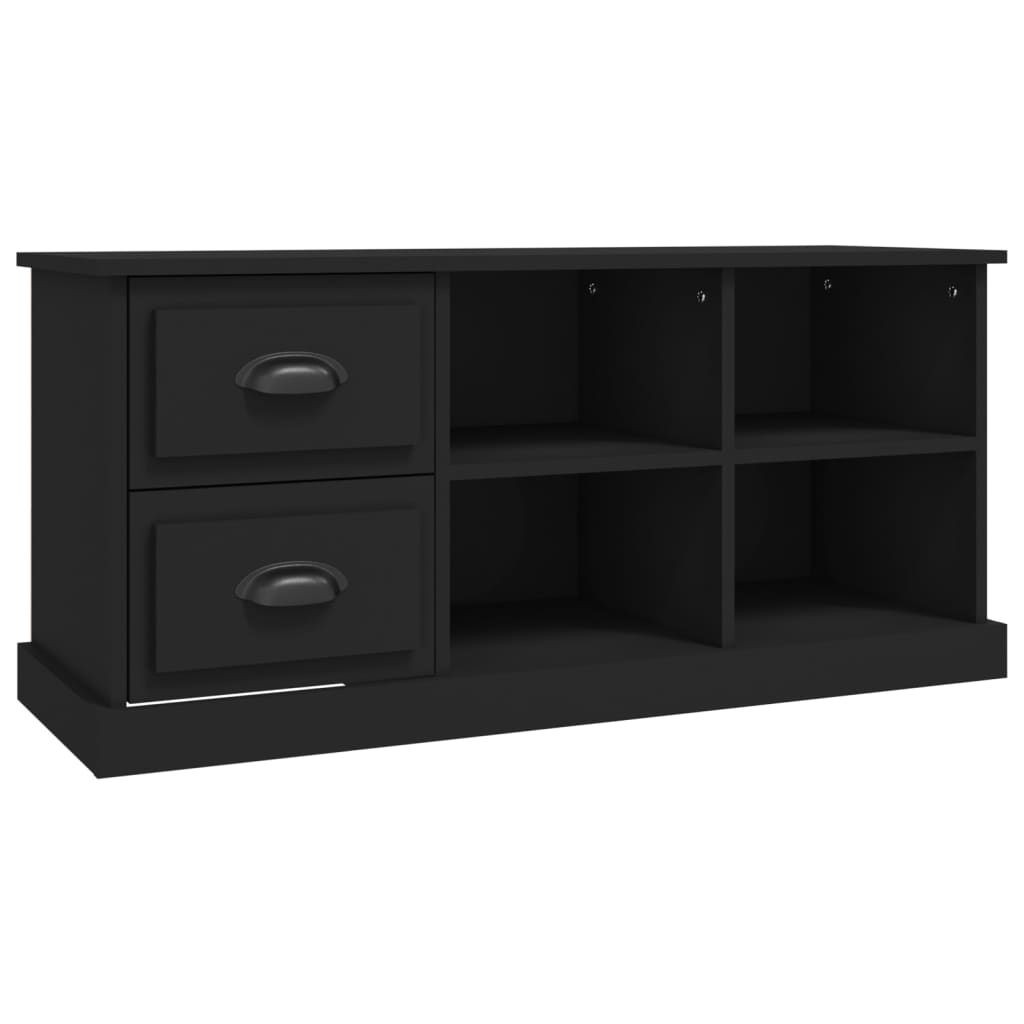 Meuble TV noir 102x35,5x47,5 cm bois d'ingénierie - XIOS