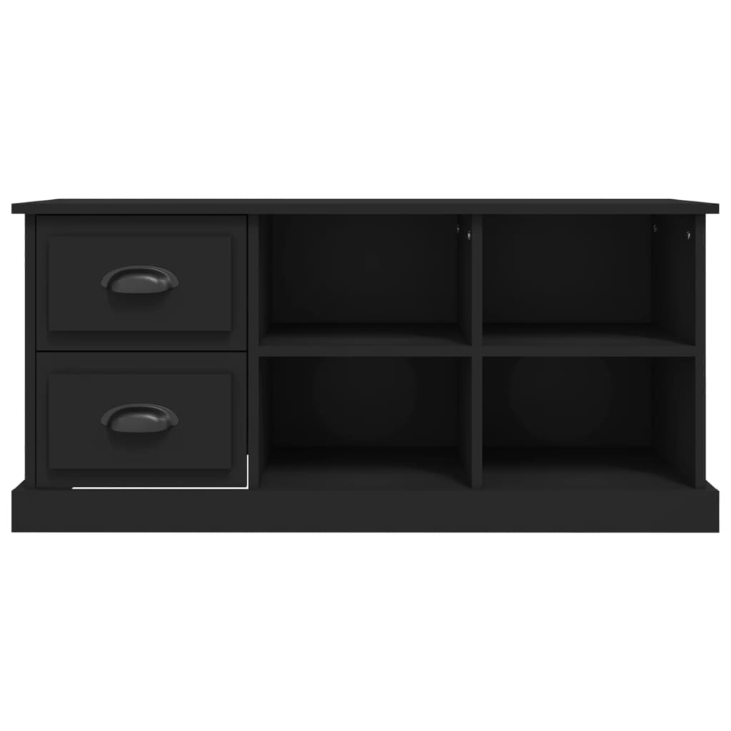 Meuble TV noir 102x35,5x47,5 cm bois d'ingénierie - XIOS