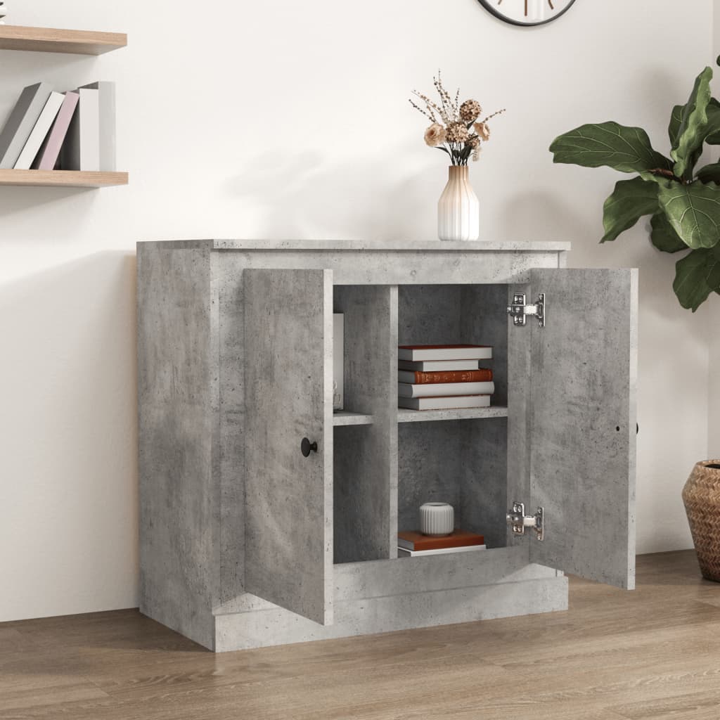 Buffet gris béton 70x35,5x67,5 cm bois d'ingénierie - XIOS