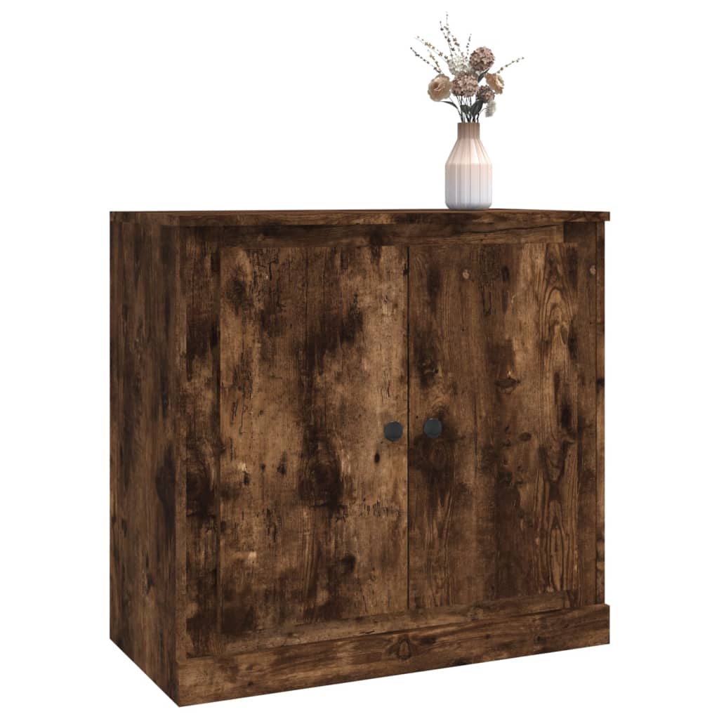 Buffet chêne fumé 70x35,5x67,5 cm bois d'ingénierie - XIOS