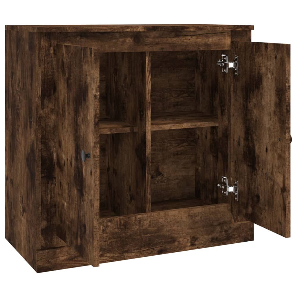 Buffet chêne fumé 70x35,5x67,5 cm bois d'ingénierie - XIOS